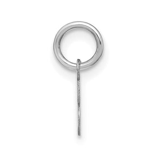 14K White Gold Upper case Letter E Initial Charm