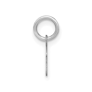 14K White Gold Upper case Letter F Initial Charm