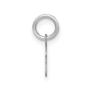 14K White Gold Upper case Letter F Initial Charm