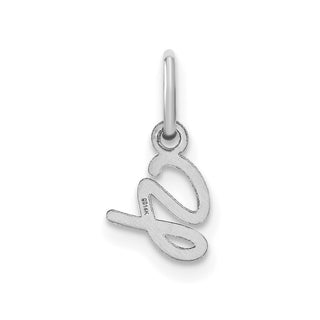 14K White Gold Upper case Letter G Initial Charm