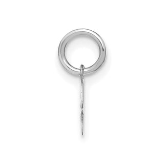 14K White Gold Upper case Letter H Initial Charm