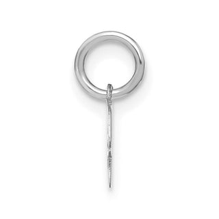 14K White Gold Upper case Letter H Initial Charm