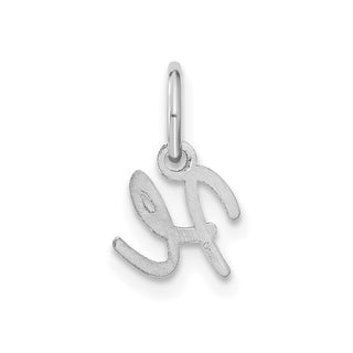 14K White Gold Upper case Letter H Initial Charm