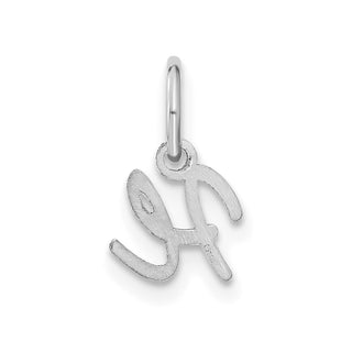 14K White Gold Upper case Letter H Initial Charm