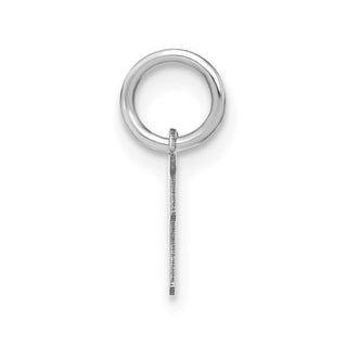 14K White Gold Upper case Letter I Initial Charm