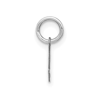 14K White Gold Upper case Letter J Initial Charm