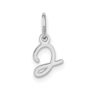 14K White Gold Upper case Letter J Initial Charm