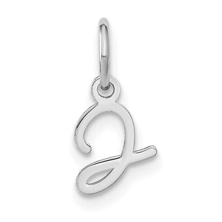 14K White Gold Upper case Letter J Initial Charm