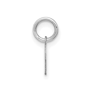 14K White Gold Upper case Letter K Initial Charm