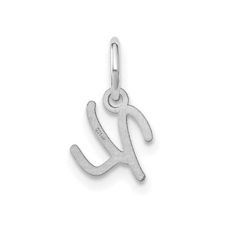 14K White Gold Upper case Letter K Initial Charm