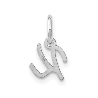 14K White Gold Upper case Letter K Initial Charm