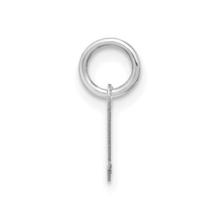 14K White Gold Upper case Letter L Initial Charm