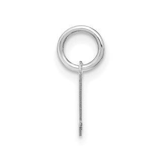 14K White Gold Upper case Letter L Initial Charm
