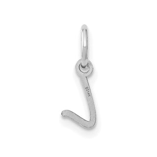14K White Gold Upper case Letter L Initial Charm