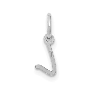 14K White Gold Upper case Letter L Initial Charm