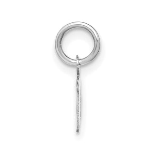14K White Gold Upper case Letter M Initial Charm