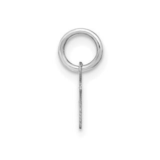 14K White Gold Upper case Letter N Initial Charm