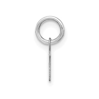 14K White Gold Upper case Letter N Initial Charm