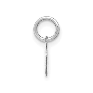 14K White Gold Upper case Letter O Initial Charm