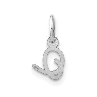 14K White Gold Upper case Letter O Initial Charm