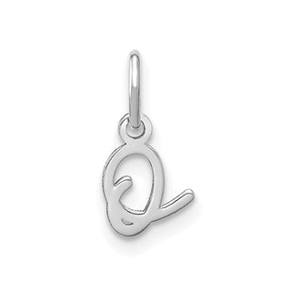 14K White Gold Upper case Letter O Initial Charm