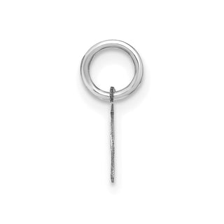 14K White Gold Upper case Letter P Initial Charm
