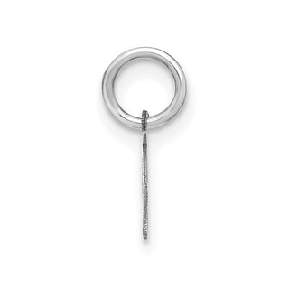 14K White Gold Upper case Letter P Initial Charm
