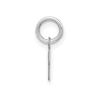 14K White Gold Upper case Letter R Initial Charm