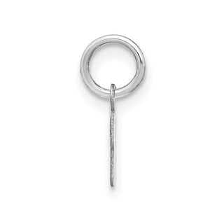 14K White Gold Upper case Letter R Initial Charm