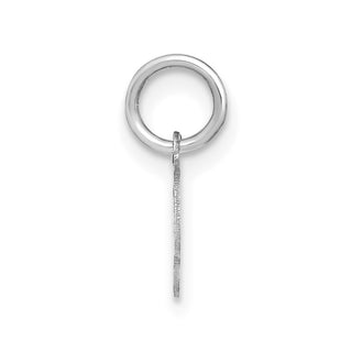 14K White Gold Upper case Letter S Initial Charm