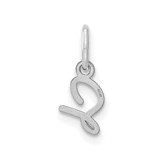 14K White Gold Upper case Letter S Initial Charm