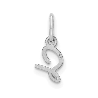14K White Gold Upper case Letter S Initial Charm