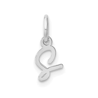 14K White Gold Upper case Letter S Initial Charm