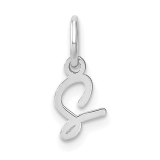 14K White Gold Upper case Letter S Initial Charm