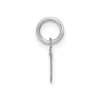 14K White Gold Upper case Letter T Initial Charm