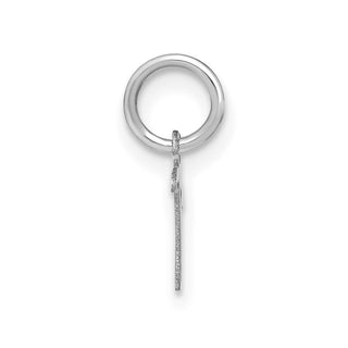 14K White Gold Upper case Letter T Initial Charm