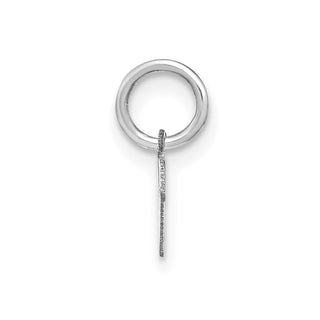 14K White Gold Upper case Letter V Initial Charm