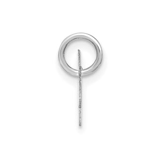14K White Gold Upper case Letter W Initial Charm