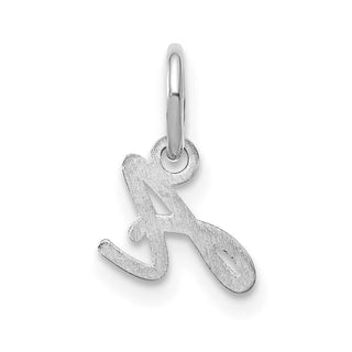 14K White Gold Upper case Letter Y Initial Charm