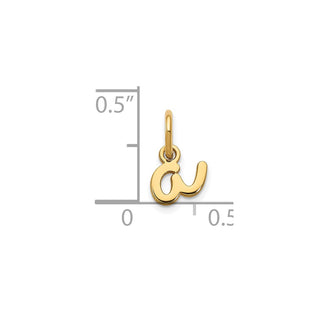 14k Yellow Gold Lower Case Letter A Initial Charm XNA1307Y/A