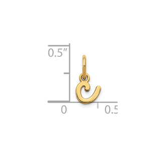 14k Yellow Gold Lower Case Letter C Initial Charm XNA1307Y/C