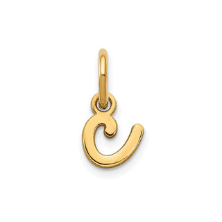 14k Yellow Gold Lower Case Letter C Initial Charm XNA1307Y/C