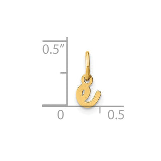 14k Yellow Gold Lower Case Letter E Initial Charm XNA1307Y/E