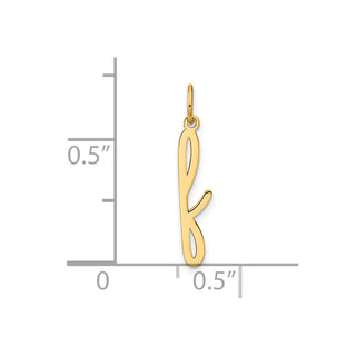 14k Yellow Gold Lower Case Letter F Initial Charm XNA1307Y/F