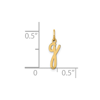 14k Yellow Gold Lower Case Letter G Initial Charm XNA1307Y/G