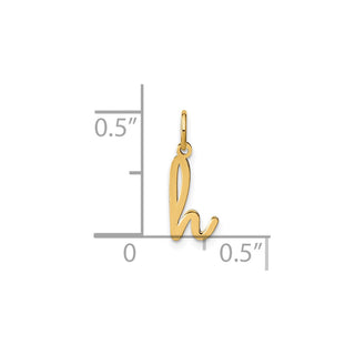 14k Yellow Gold Lower Case Letter H Initial Charm XNA1307Y/H