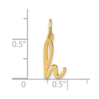 14k Yellow Gold Lower Case Letter H Initial Charm XNA1307Y/H