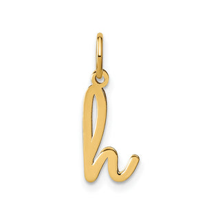 14k Yellow Gold Lower Case Letter H Initial Charm XNA1307Y/H
