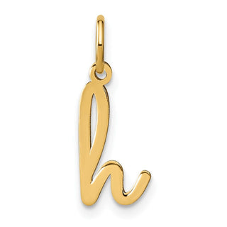 14k Yellow Gold Lower Case Letter H Initial Charm XNA1307Y/H