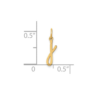 14k Yellow Gold Lower Case Letter J Initial Charm XNA1307Y/J